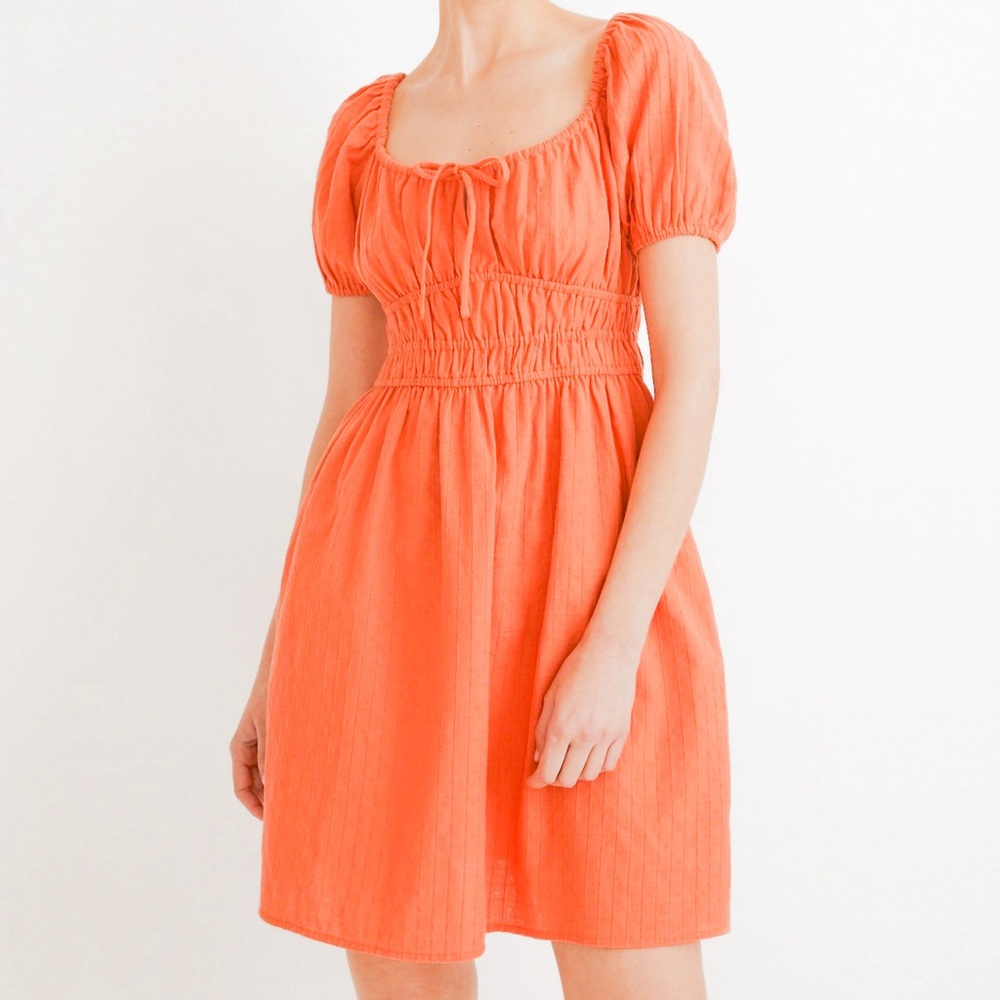 madewell dobby sophia tie-front mini dress
